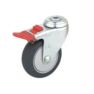125MM/RUEDA SENCILLA FRENO EXTERNO TOTAL SUJECIÓN BUJE