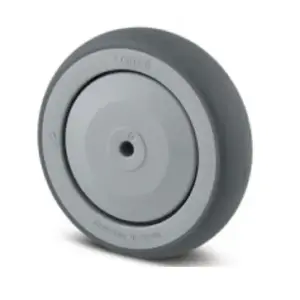 PJP 200X32 GRIS RUEDA HULE GRIS 200 MM CON OJILLO DE 12MM
