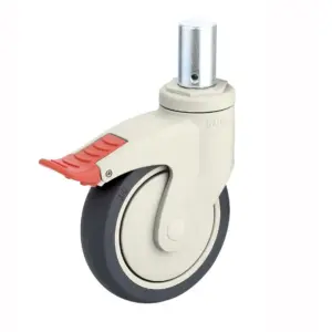 100MM/RUEDA SENCILLA VÀSTAGO SÒLIDO FRENO EXTERNO