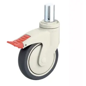 125MM/RUEDA SENCILLA VÀSTAGO SÒLIDO FRENO EXTERNO