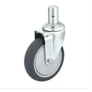200MM/RUEDA SENCILLA VASTAGO SOLIDO LIBRE