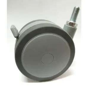 RODAJA GIRATORIA DE 4" /RUEDA NYLON/ FRENO EXTERNO/ Vast. Roscado 1/2" X 1"