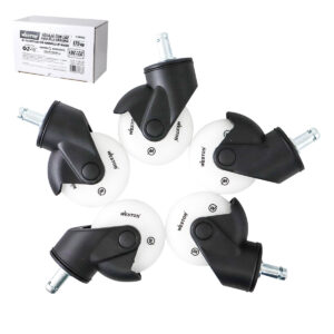 RODAJAS C/LUZ LED D/PU C/HORQ. D/NAILON P/SILLA GIRA. 2-1/2 X 1" (Precio x Caja - Caja con 5 piezas)