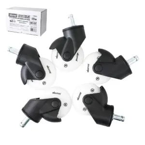 RODAJAS C/LUZ LED D/PU C/HORQ. D/NAILON P/SILLA GIRA. 2-1/2 X 1" (Precio x Caja - Caja con 5 piezas)