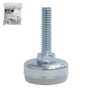 PATA NIVELADORA ROSCADA AJUSTABLE CON ZAPATA PARA MUEBLES 1" (Bolsa c/100 pzs - Precio x Pza)