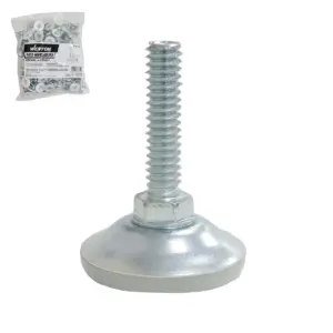 PATA NIVELADORA ROSCADA AJUSTABLE CON ZAPATA PARA MUEBLES 1-1/8" (Bolsa c/100 pzs - Precio x Pza)
