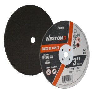 DISCO D/CORTE P/METAL 3" x 1/16"(1.58) x 1/4" F41 P/MOTOTOOL (Emp. c/25 Pzas - Precio x Pza)