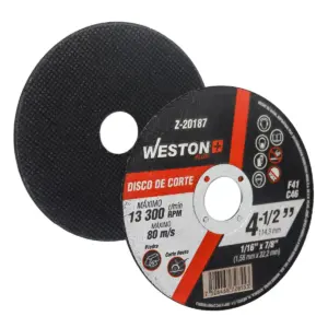 DISCO D/CORTE P/PIEDRA 4-1/2" x 1/16"(1.58) x 7/8" F41 (Emp. c/10 Pzas - Precio x Pza)