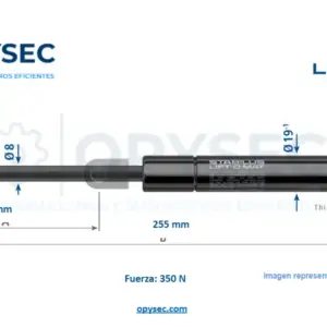 AMORTIGUADOR LIFT-O-MAT 80mm CARRERA 245mm LARGO