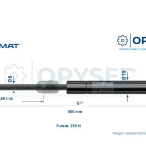 AMORTIGUADOR LIFT-O-MAT 160mm CARRERA 405mm LARGO