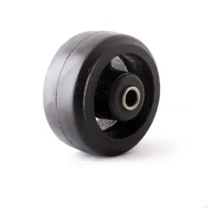 RUEDA FIERRO VACIADO C/HULE NEGRO